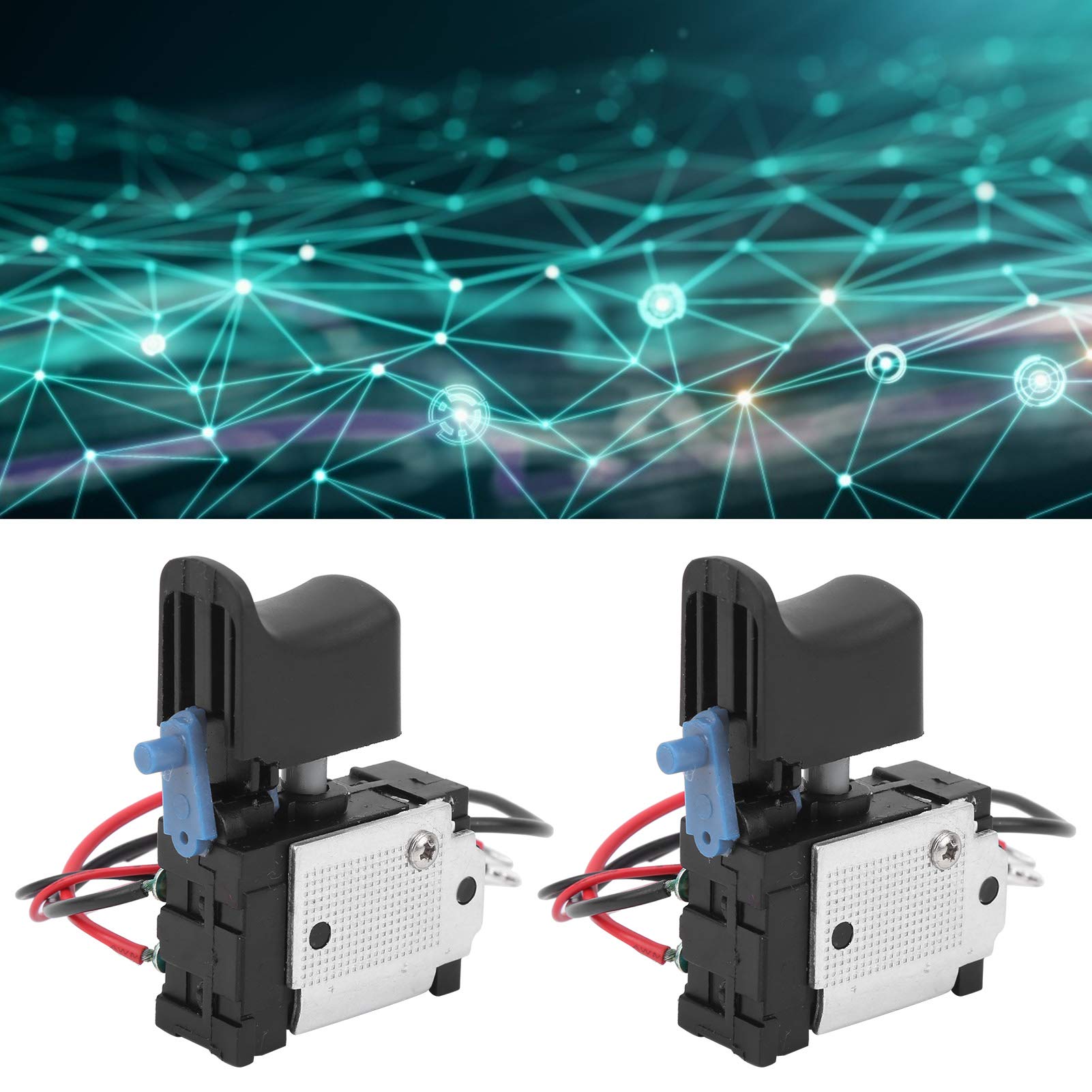 2Pcs Power Tool Switch Speed Control Accessory - 16A DC 7.2-24V Electrical Drill Switch Replacement for Angle Grinder - Perfect for DIY Projects, Woodworking, and Metalworking