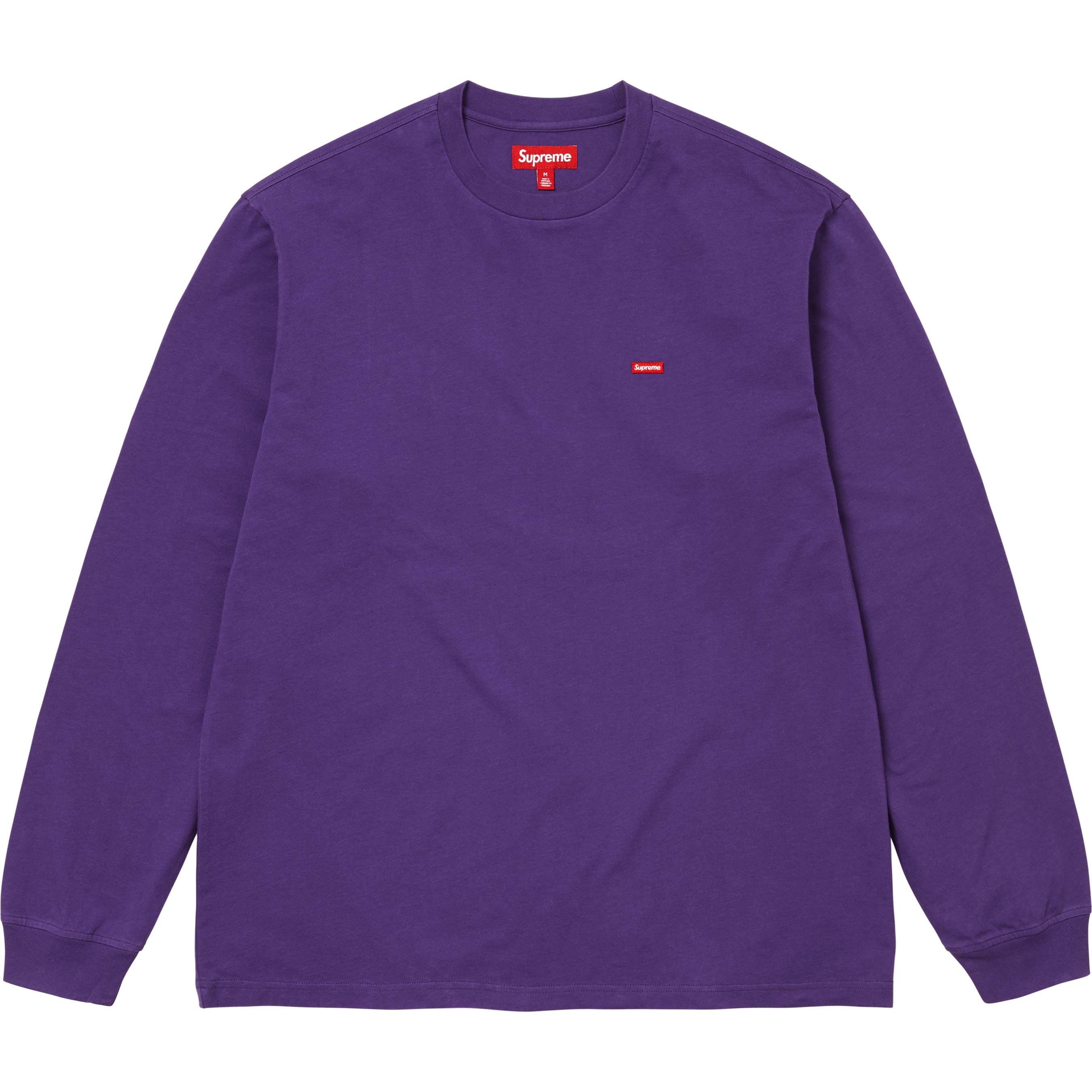 Supreme FW24 Small Box Logo Long Sleeve T-Shirt in Purple - Streetwear Fashion for Men's Casual Wear & Urban Lifestyle