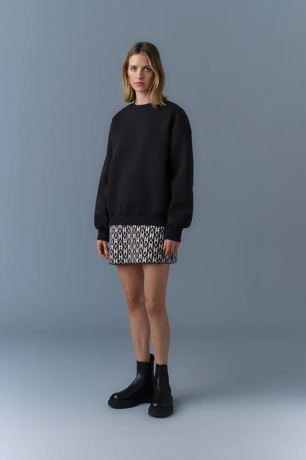 MACKAGE Julian Double Face Jersey Sweatshirt - Women's Casual Pullover for Fall & Winter | Cozy Lounge Wear & Street Style Outfits
