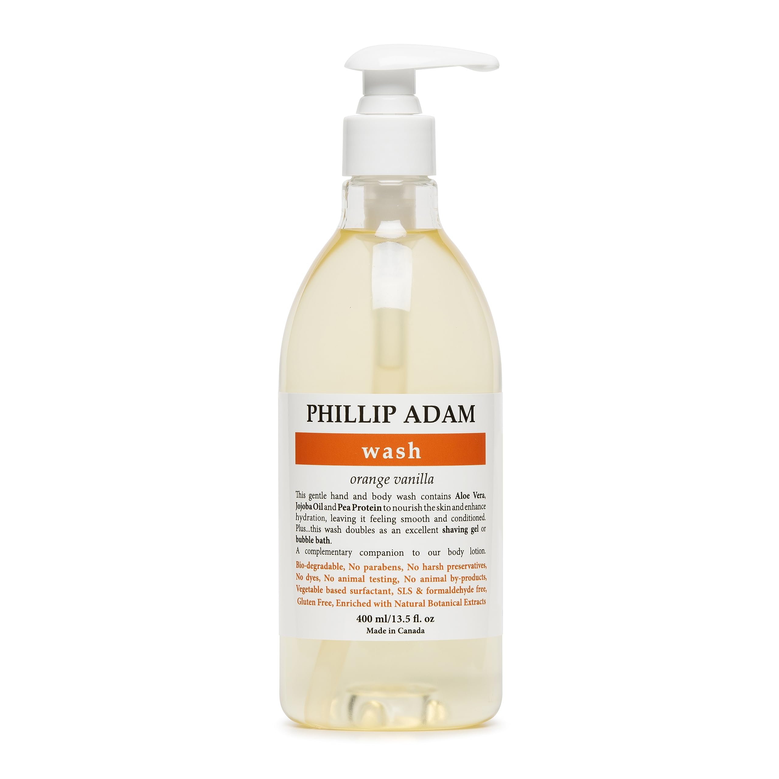 Phillip Adam Orange Vanilla Hand & Body Wash - 13.5 oz | Moisturizing & Refreshing Scent | Perfect for Daily Shower, Bath & Hand Washing at Home or Gym