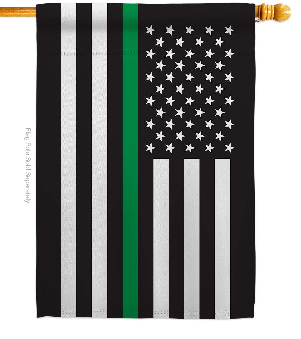 Americana Home & Garden H140921-BO 28x40 Inch Thin Green Line Military Flag - Double Sided Armed Forces Tribute Banner for Yard, Garden & Outdoor Decor | Perfect for Memorial Day, Veterans Day & Patriotic Displays