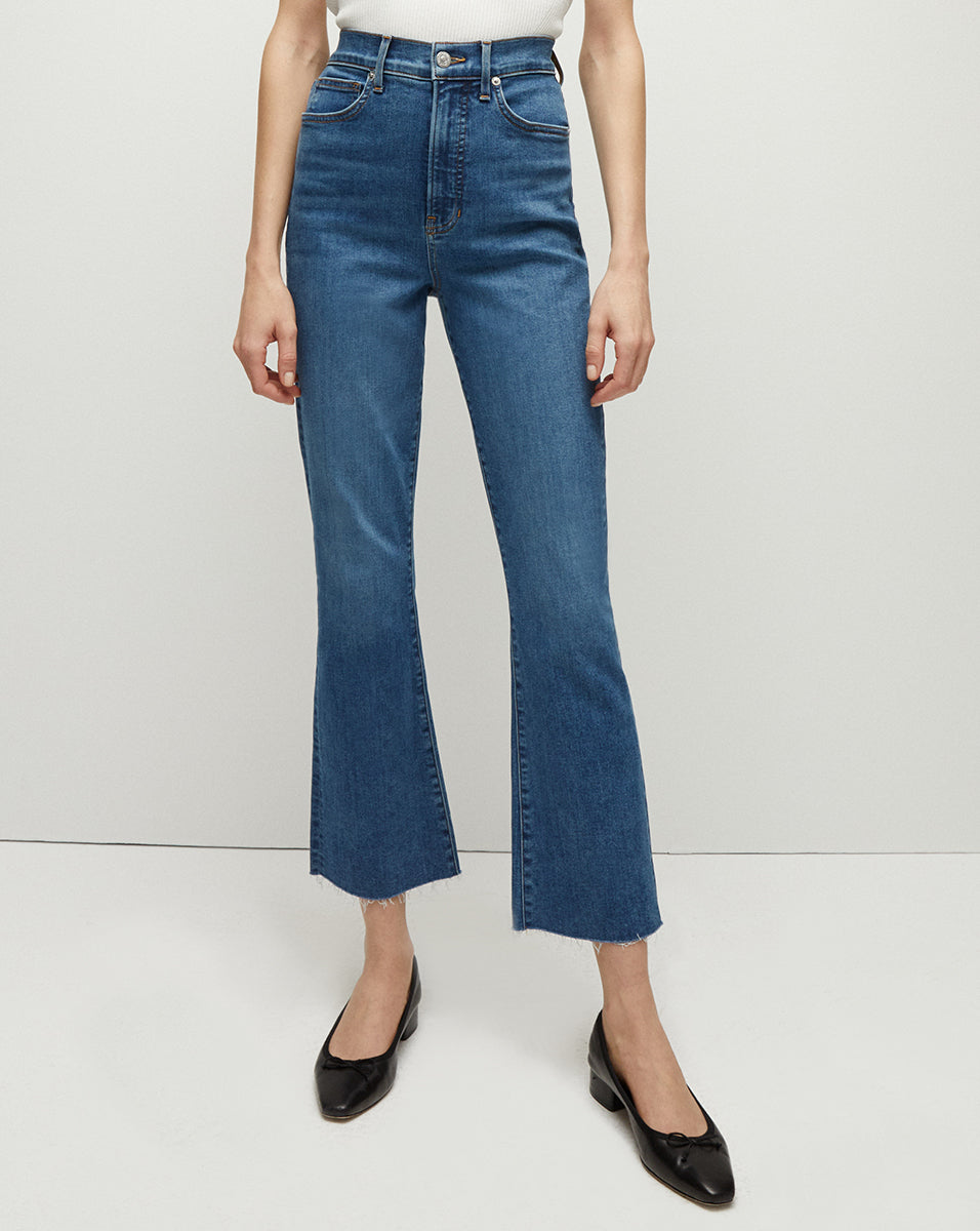 Carolina Skinny Kick Flare Jeans for Women - High Waist Stretch Denim Pants | Perfect for Casual Wear, Office Outfits & Night Out Looks