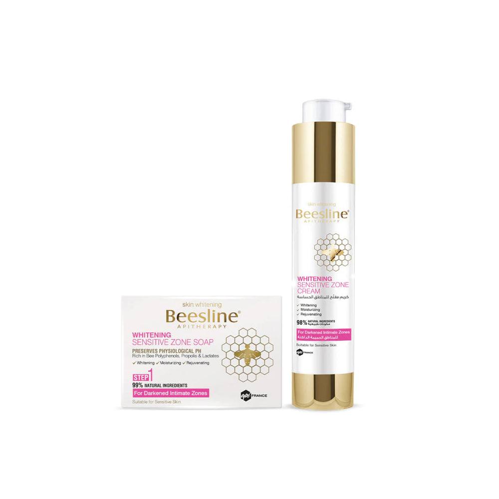 Whitening Sensitive Zone Cream 50ml & Soap 110g - Intimate Lightening Care for Dark Spots & Hyperpigmentation - Gentle Formula for Delicate Areas - Perfect for Daily Use & Post-Waxing Care