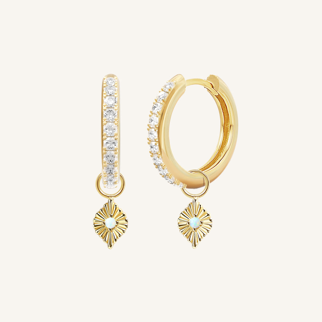 Elegant Pillar Crystal Hoop Earrings for Women - Sparkling Cubic Zirconia Studs for Party, Wedding & Everyday Wear