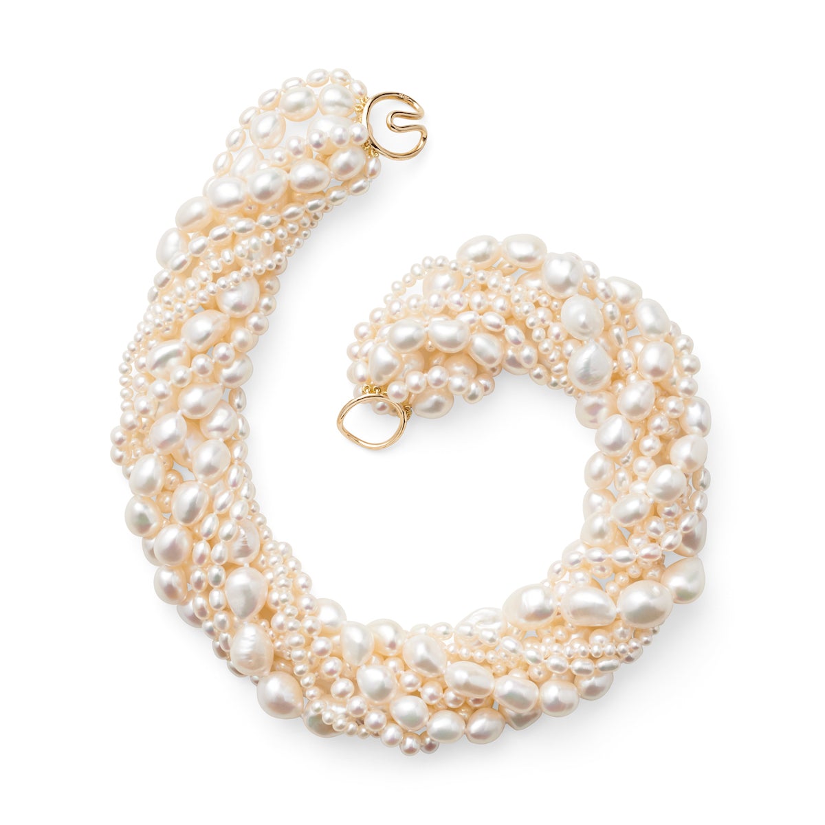 Elegant Eight Strand Baroque Pearl Necklace – Vintage Style Jewelry for Women, Perfect for Weddings, Parties & Special Occasions