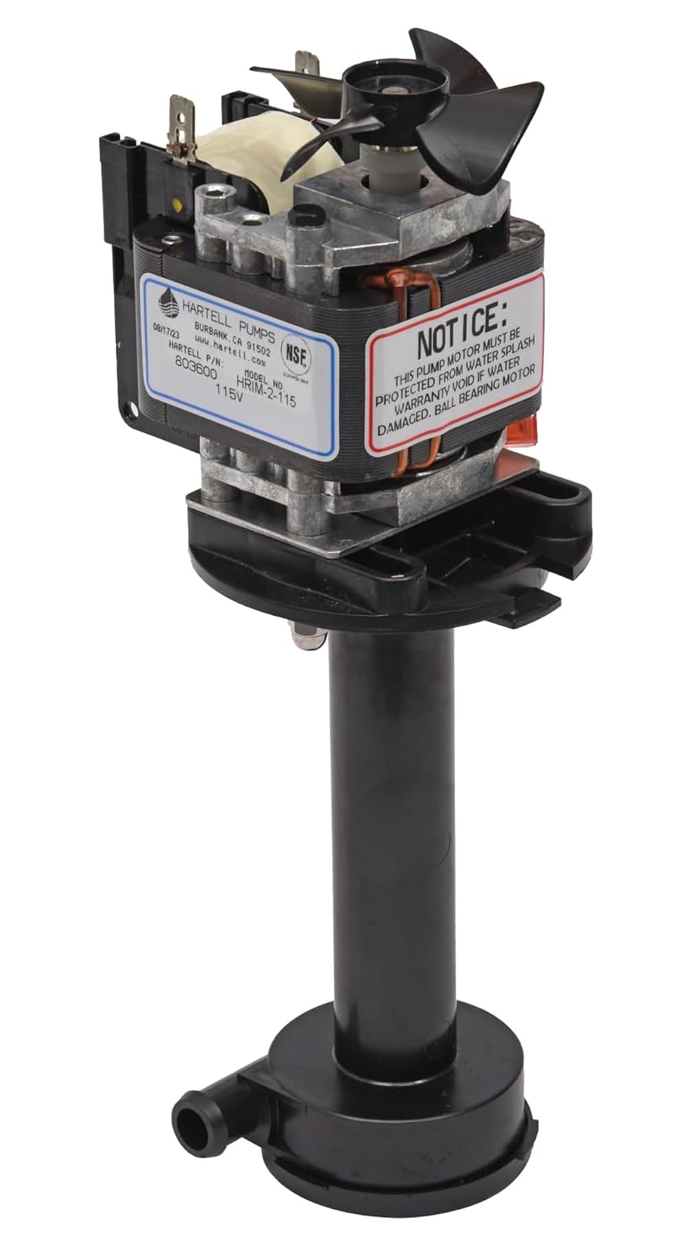 HARTELL HRIM-2-115 Replacement Ice Machine Pump - Compatible with GPP-5SC-1 & 12-2986-01 - Perfect for Commercial Ice Makers & Refrigeration Systems