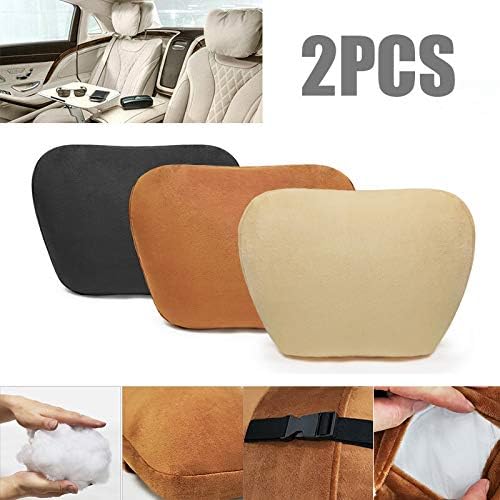 2PCS Premium Car Headrest Neck Pillow for Mercedes-Benz Maybach - Soft Suede Cover & Ergonomic Support | Perfect for Long Drives & Road Trips