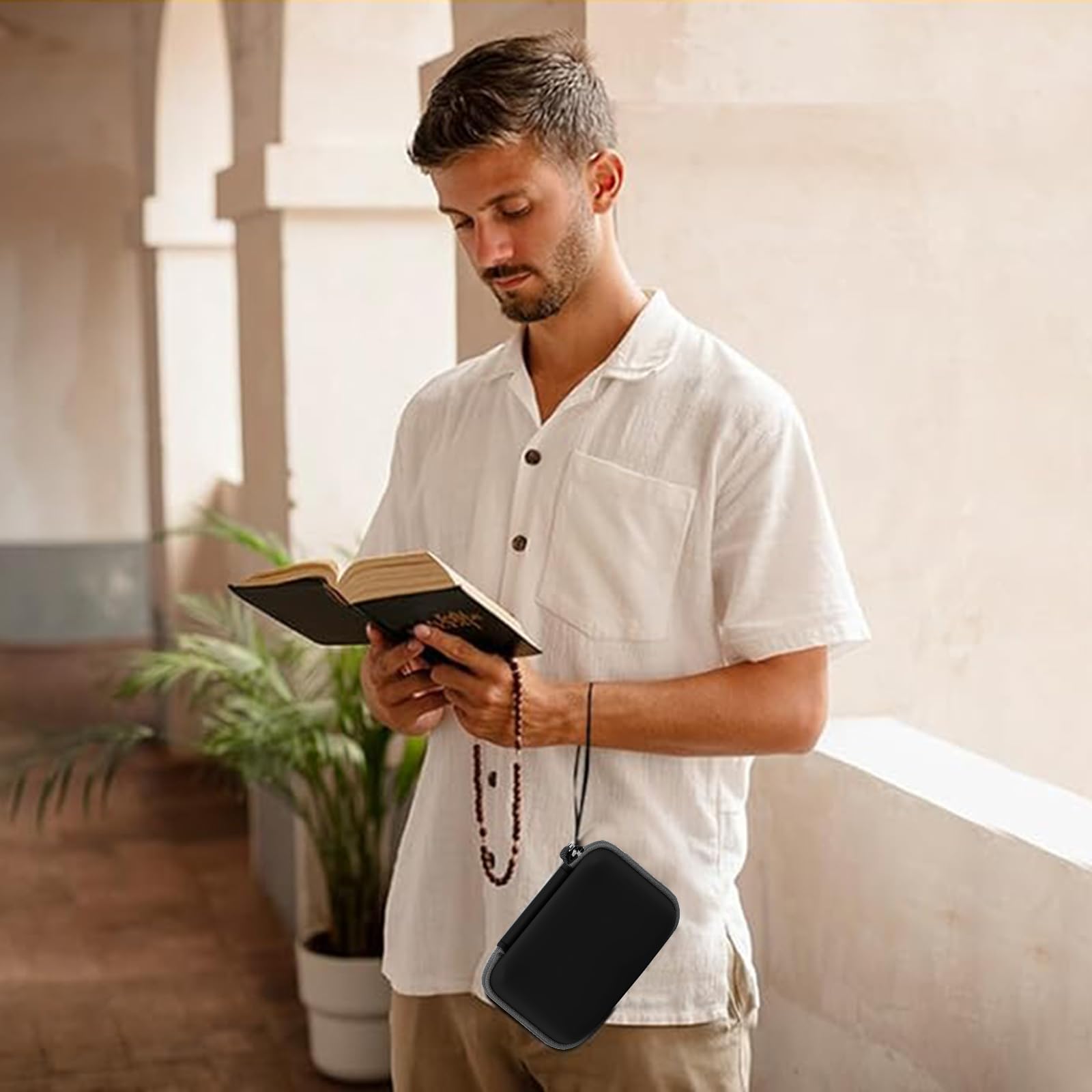Leayjeen Travel Carry Case for Wonder Bible NIV Talking Audio Bible Player - Black (Case Only) | Protective Storage for Audio Bible Player | Perfect for Travel, Church, and Daily Use