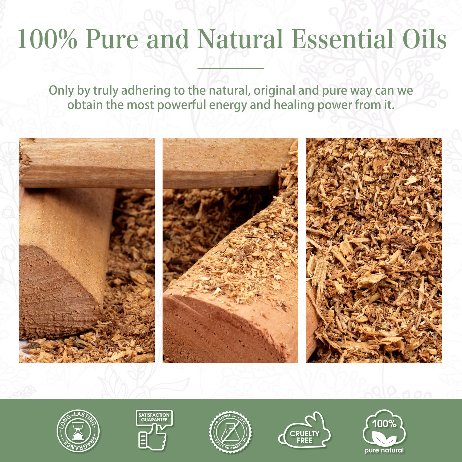Premium 100% Pure Sandalwood Essential Oil - 3.38 fl.oz (100ml) Large Bottle for Aromatherapy, Diffusers & Humidifiers | Relaxing Scent for Massage, Candle Making, Soap DIY & Home Spa | Natural Fragrance Oil for Stress Relief & Meditation