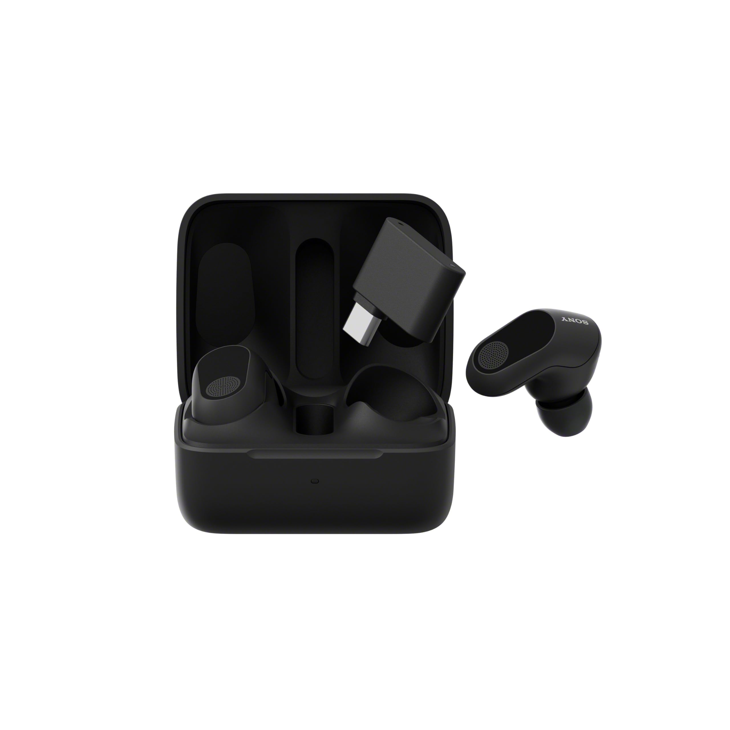 Sony INZONE Buds Truly Wireless Noise Canceling Gaming Earbuds with 24H Battery & Charging Case - 360 Spatial Sound, 30ms Low Latency for PC/PS5 - USB-C Dongle & LE Audio (LC3), WF-G700N Black - Perfect for Competitive Gaming & Immersive Entertainment