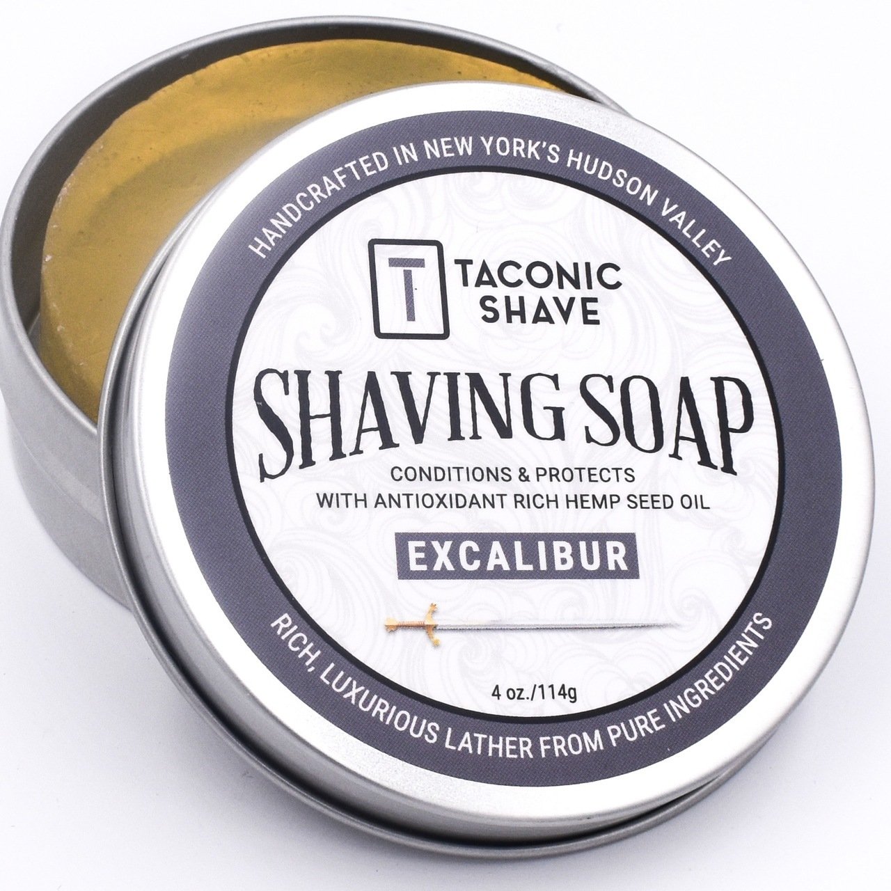 Organic Hemp Seed Oil Shaving Soap - 4oz Bar for Men's Wet Shaving - Smooth Shave & Skin Hydration - Perfect for Sensitive Skin & Beard Care Routine