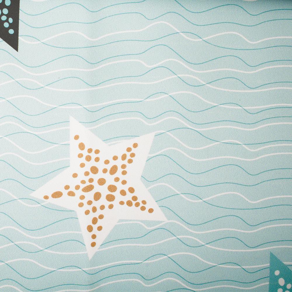 Nautica Starfish Aqua 9x9 Inch Fabric Swatch - Premium Home Decor for Upholstery, Curtains & DIY Projects