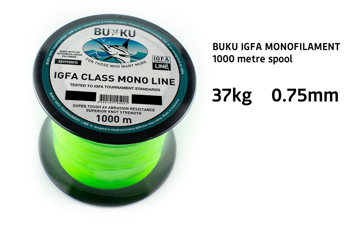IGFA Class Monofilament Fishing Line - Kryptonite Strength for Saltwater & Freshwater Angling - Perfect for Bass, Trout, and Deep Sea Fishing