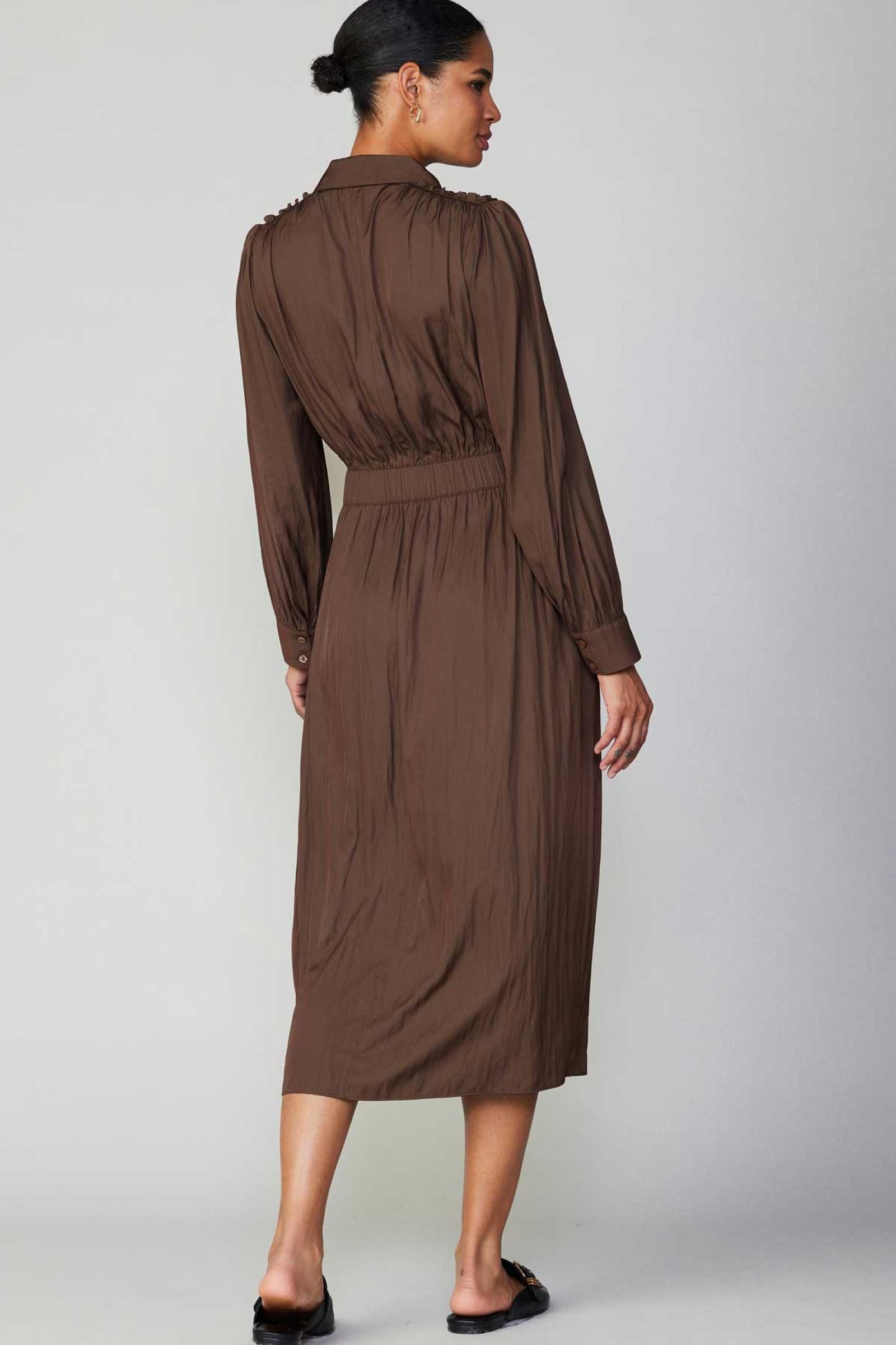 Leah Women's Elegant Chocolate Brown Dress - Perfect for Parties, Weddings & Special Occasions
