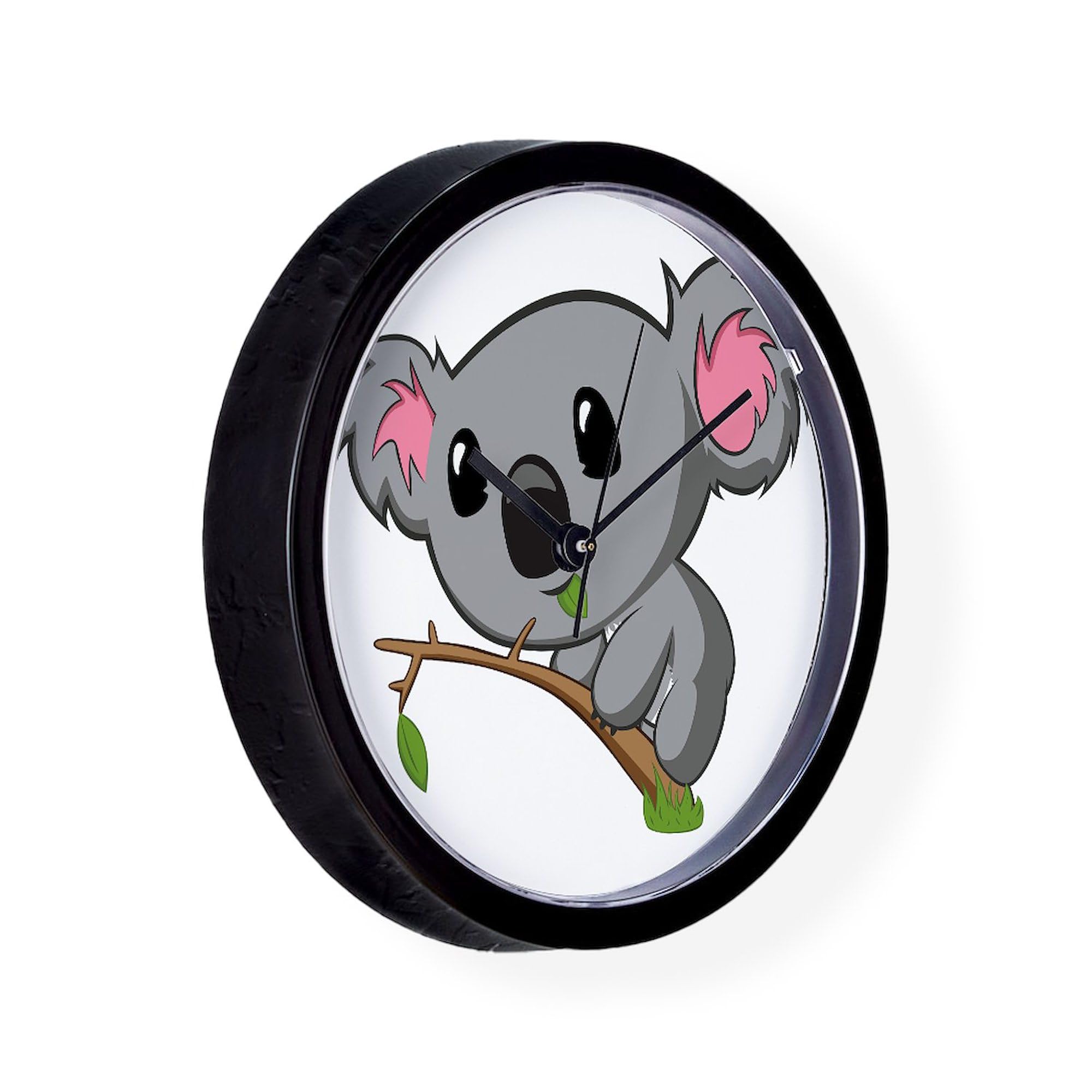 Hungry Koala 10 Inch Wall Clock - Stylish Home Decor for Living Room, Kitchen, Office | Perfect Gift for Animal Lovers & Unique Wall Art