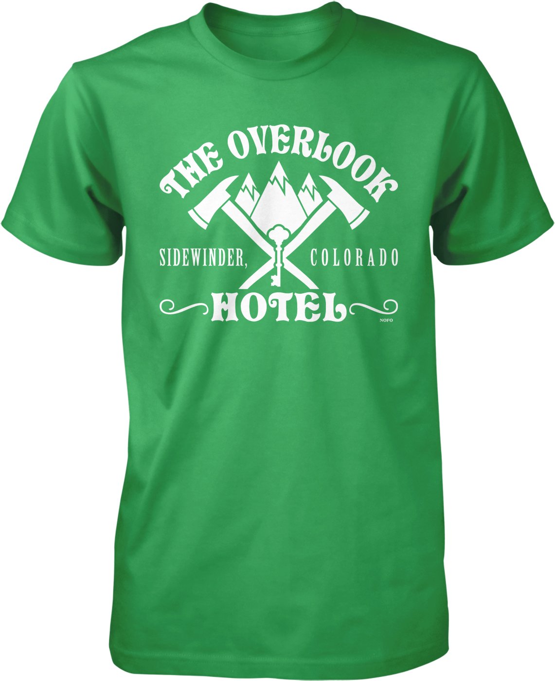NOFO Clothing Co Overlook Hotel Sidewinder Colorado Men's T-Shirt | Vintage Horror Movie Inspired Shirt for Stephen King Fans | Perfect for Halloween, Cosplay & Horror Conventions