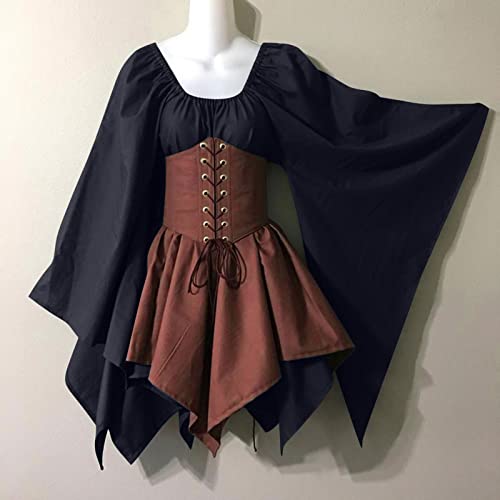 Black Midevil Dress Women