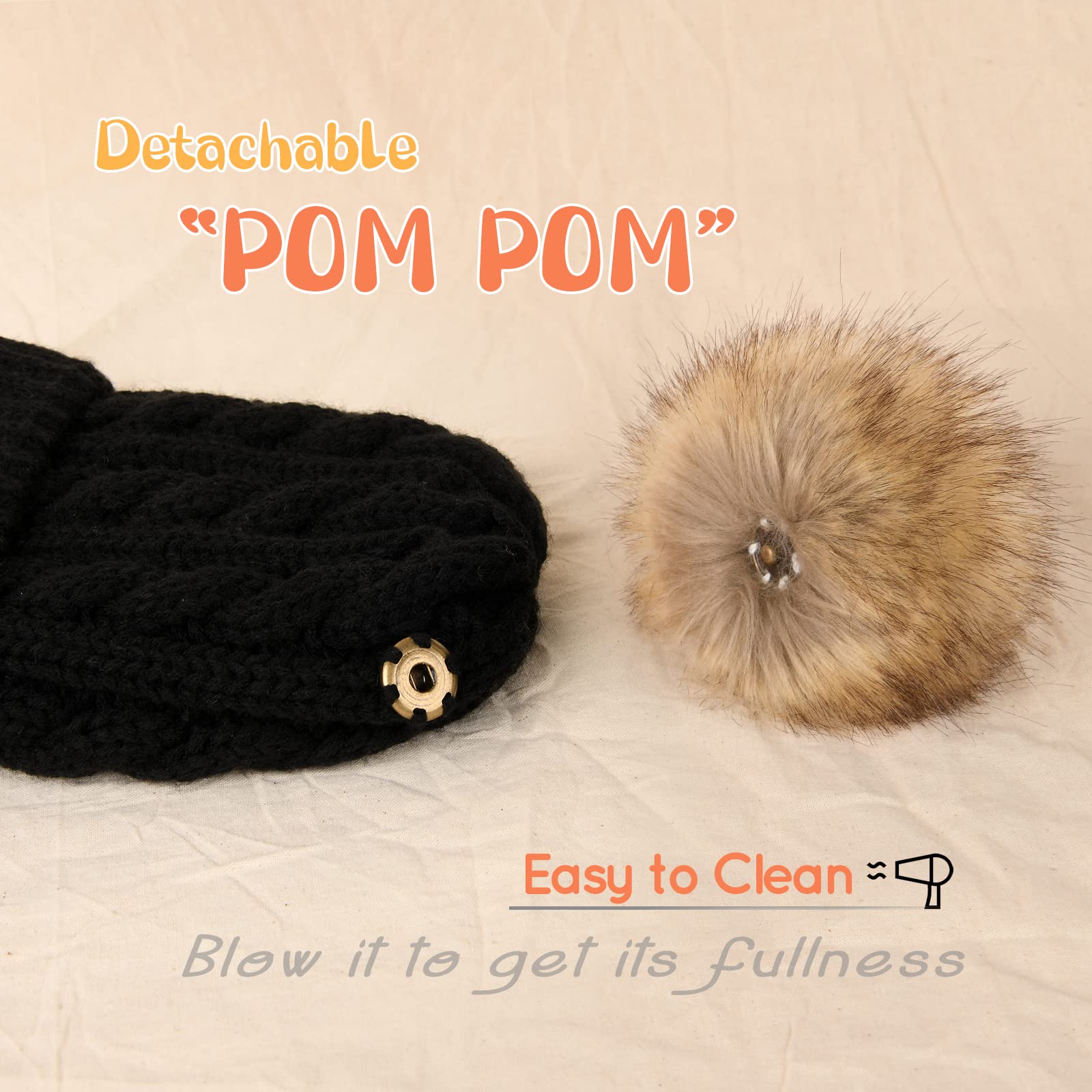 FURTALK Toddler Winter Hat for Girls & Boys - Soft Faux Fur Pom Pom Beanie - Warm Baby & Kids Hat for Cold Weather - Perfect for Snow Play, Outdoor Activities & Winter Fashion