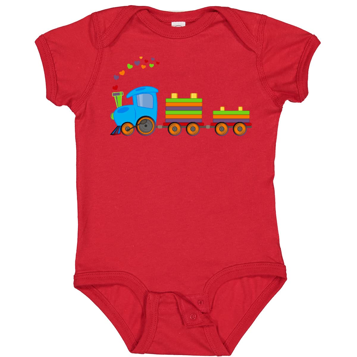 Inktastic Colorful Toy Train Baby Bodysuit - Soft Cotton Onesie for Infants & Toddlers - Perfect for Playtime, Daycare & Family Photos