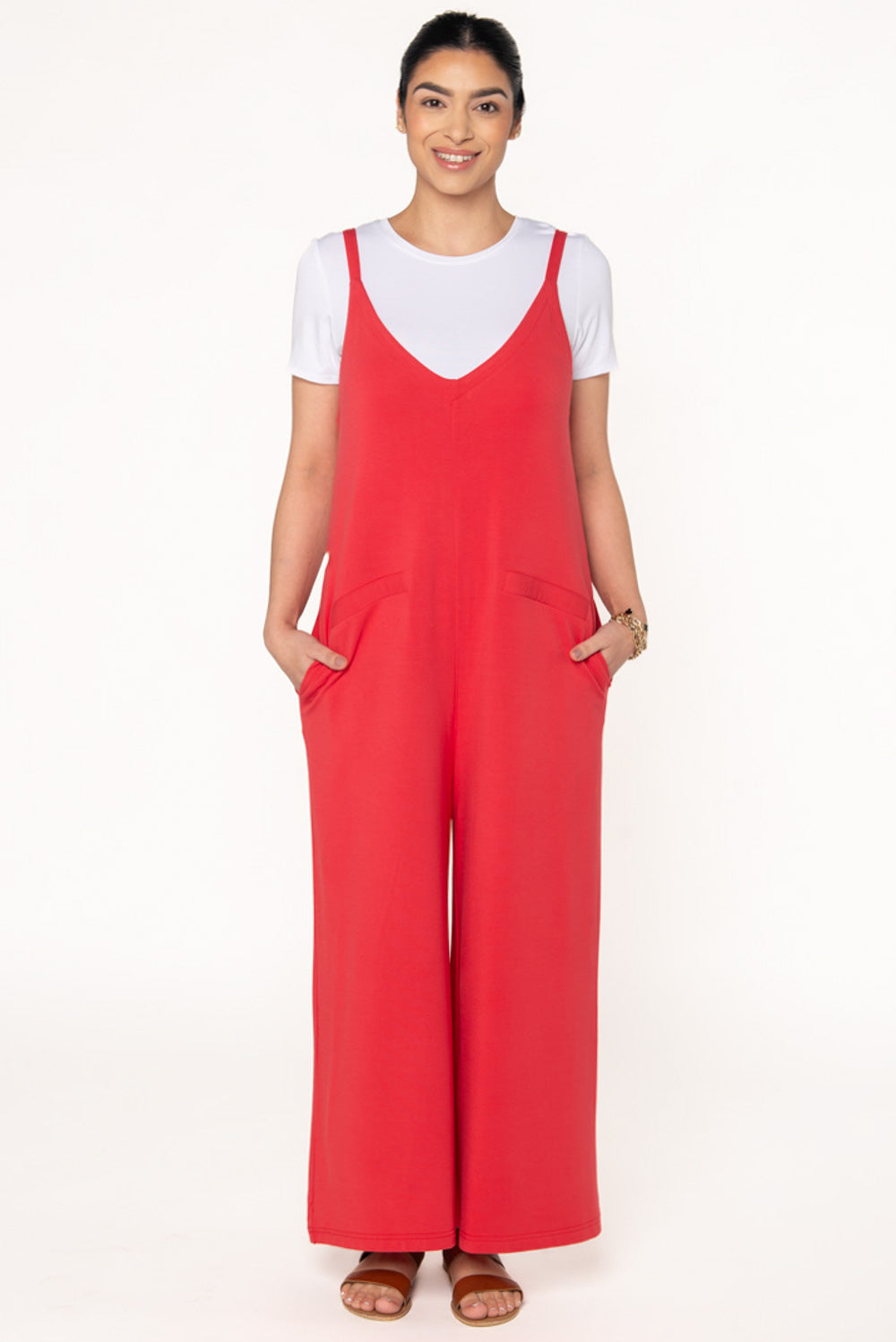 Josie Wide Leg Bamboo Jumpsuit for Women - Soft & Comfortable Romper with Pockets - Perfect for Summer, Beach Vacation & Casual Outings