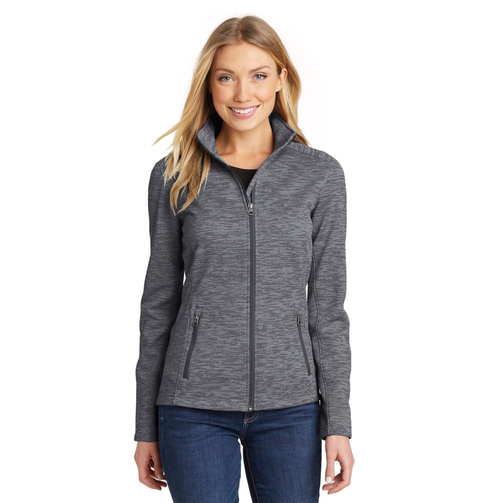 Port Authority Women's Digi Stripe Fleece Jacket - Soft Warm Pullover for Work, Outdoor & Casual Wear | Perfect for Office, Hiking & Everyday Comfort