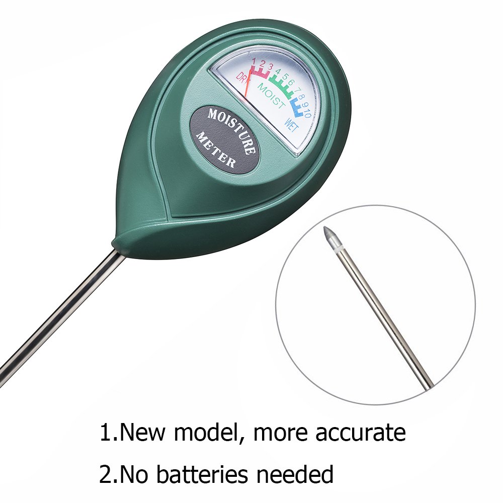 XLUX Soil Moisture Meter - Plant Water Monitor & Hygrometer Sensor for Gardening, Farming | Indoor/Outdoor Use | No Batteries Needed | Perfect for Houseplants, Vegetable Gardens, and Lawn Care