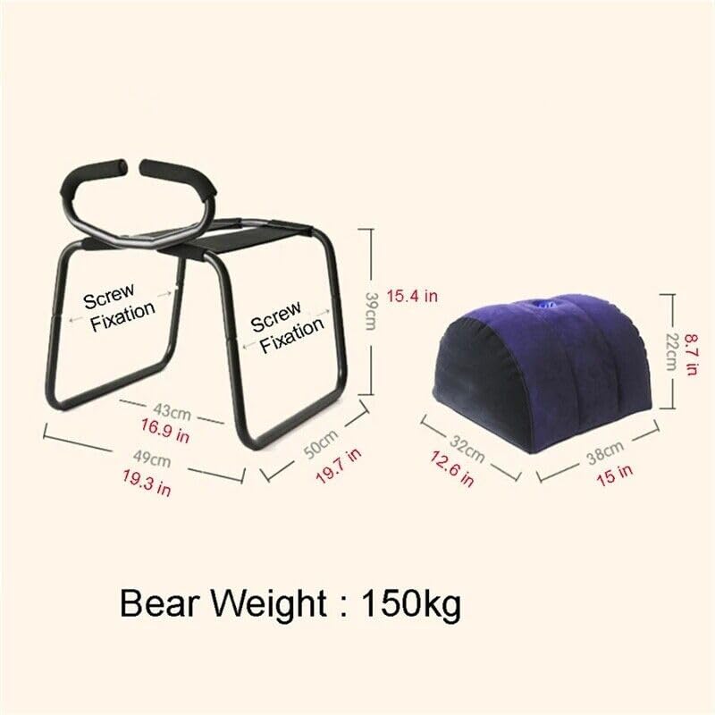 Multifunctional Sex Position Enhancer Chair - Adjustable Love Stool with Handrail & Pillow for Couples - Adult Novelty Furniture for Bedroom, Spice Up Your Intimate Moments - Perfect for Couples' Bonding & Kinky Play