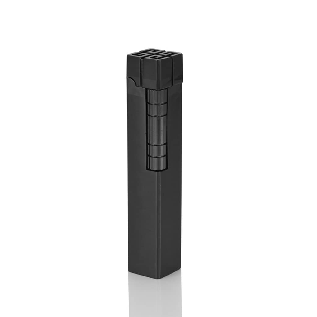 Refillable Butane Lighter for Women - Long Strip Metal Design with Flint Grinding Wheel, Perfect for Smoking, Cigars, Kitchen Grilling & Outdoor Use - Stylish Gift for Men & Women (Color: F)