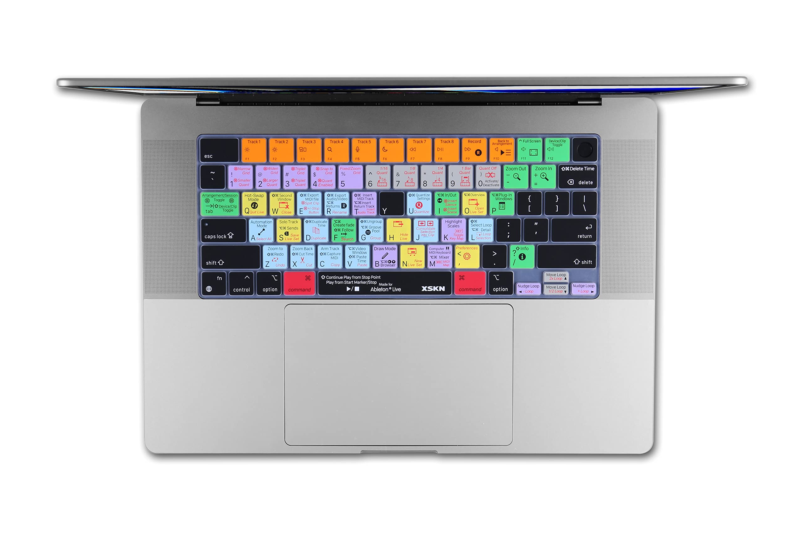 Ableton Live Shortcut Silicone Keyboard Cover for MacBook Pro 14 (2021) - US Layout | K-399 | Perfect for Music Production & Live Performance