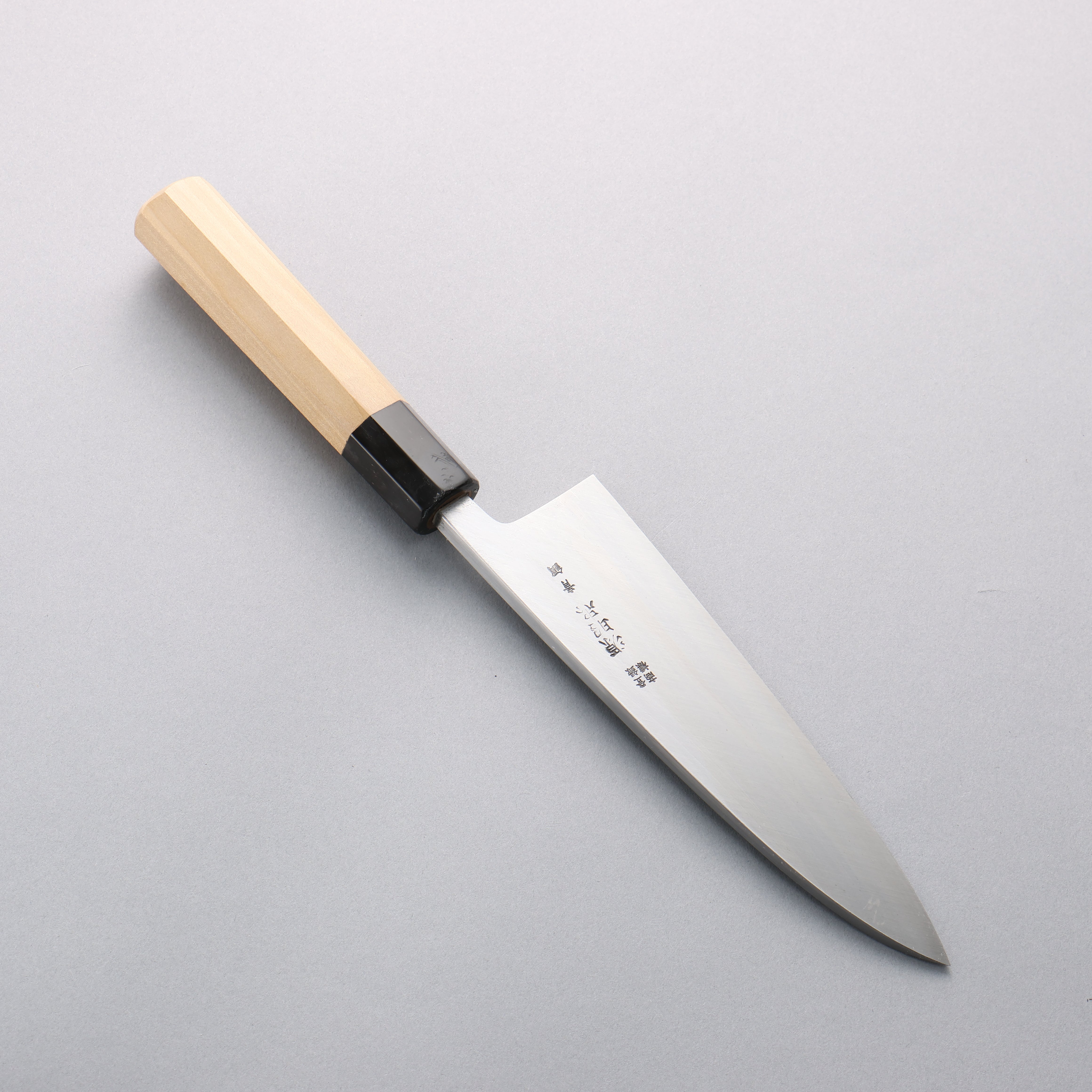 Premium Japanese Blue Steel No.2 Akitada Gyuto Knife 180mm - Magnolia Wood Handle with Water Buffalo Horn Ferrule - Professional Chef's Knife for Sushi, Meat Cutting & Precision Kitchen Tasks