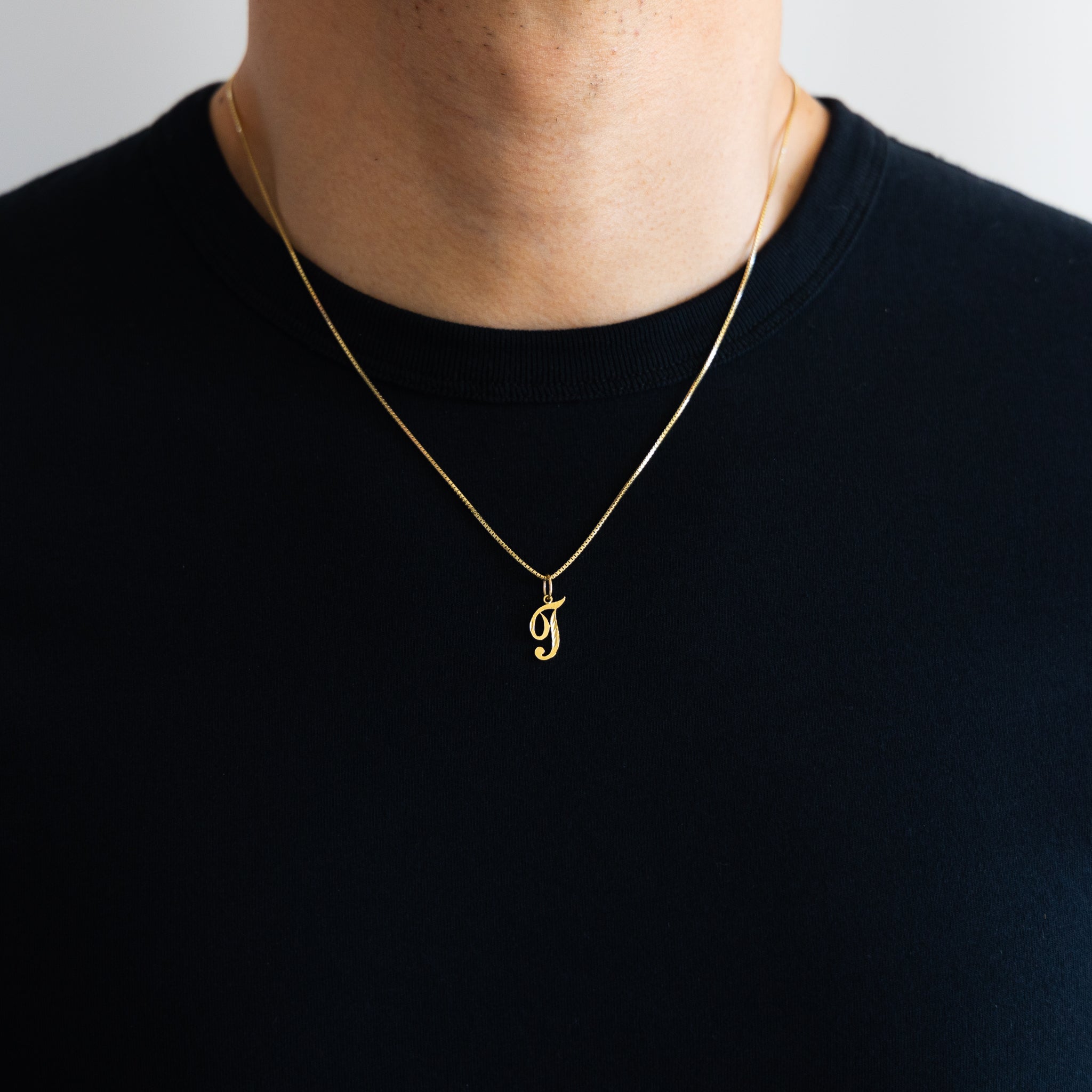 14K Gold Cursive Letter T Pendant Necklace for Women - Personalized Initial Jewelry Gift for Her - Birthday, Anniversary, Valentine's Day Present