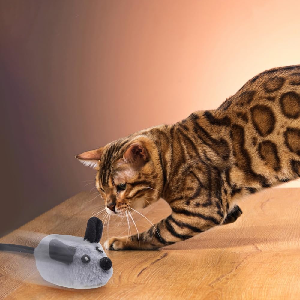 2024 New Interactive Remote Control Electronic Cat Toy Mouse - Squeaky Moving Toy for Indoor Cats, Self Play Exercise & Birthday Gift (Yellow) - Perfect for Playtime, Training & Keeping Cats Active
