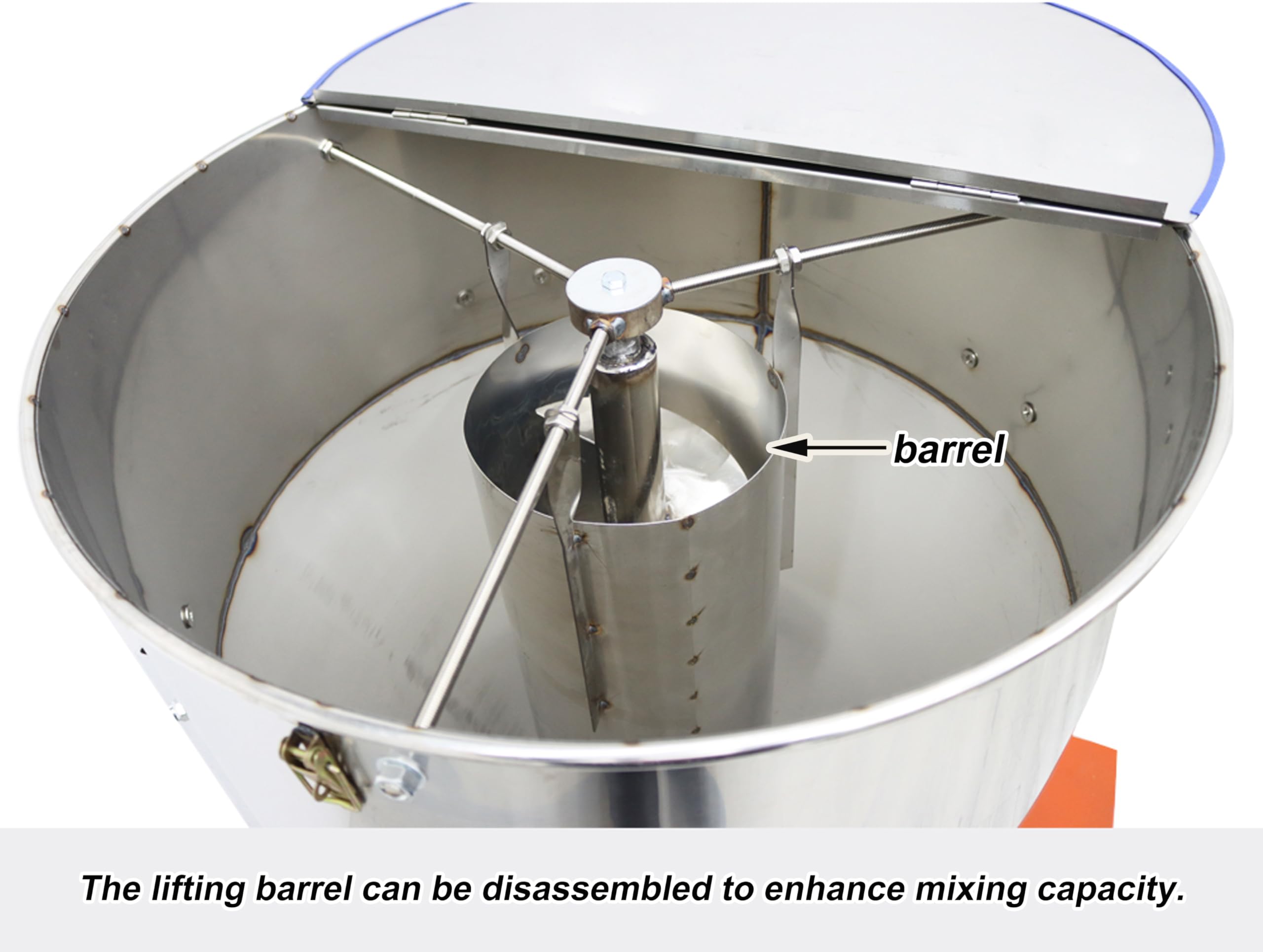 TECHTONGDA Commercial Powder Mixer Blender - 220lbs Capacity for Dry Grain, Particle & Granula Mixing - Perfect for Bakery, Spice Blending & Food Processing
