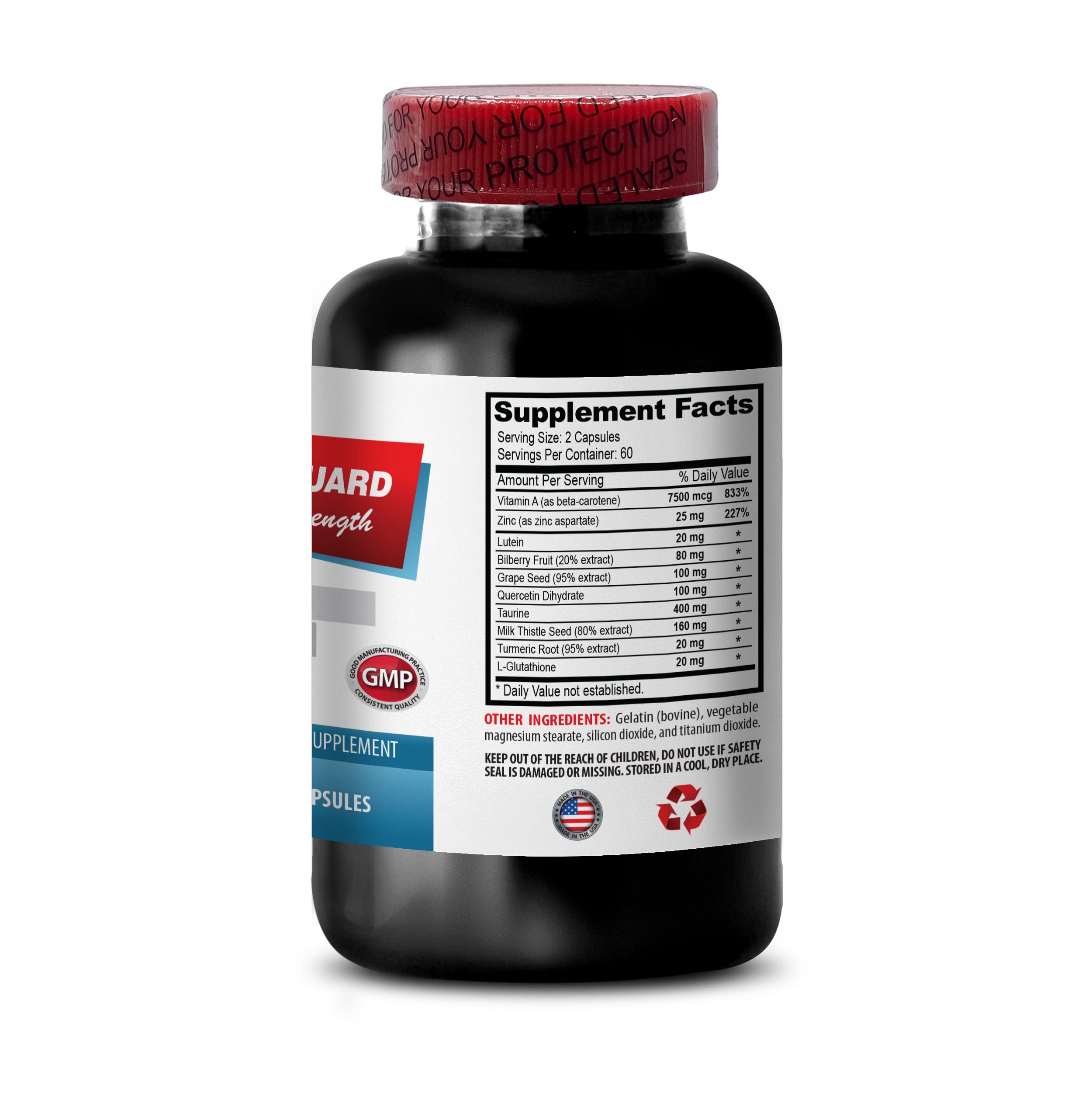 Eye Formula Lutein & Zeaxanthin Supplement - Extra Strength Vision Support with Bilberry Extract - 180 Capsules for Eye Health, Macular Protection & Night Vision - Perfect for Computer Users, Gamers & Aging Eyes