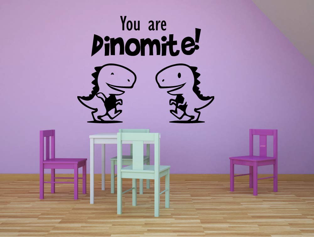 Dinomite Cute T-Rex Dinosaur Wall Decal - 8x10 Inch Vinyl Sticker for Kids Room, Nursery & Bedroom Decor - Fun Tyrannosaurus Rex Art for Boys & Girls - Perfect for Kindergarten & Home Wall Decoration