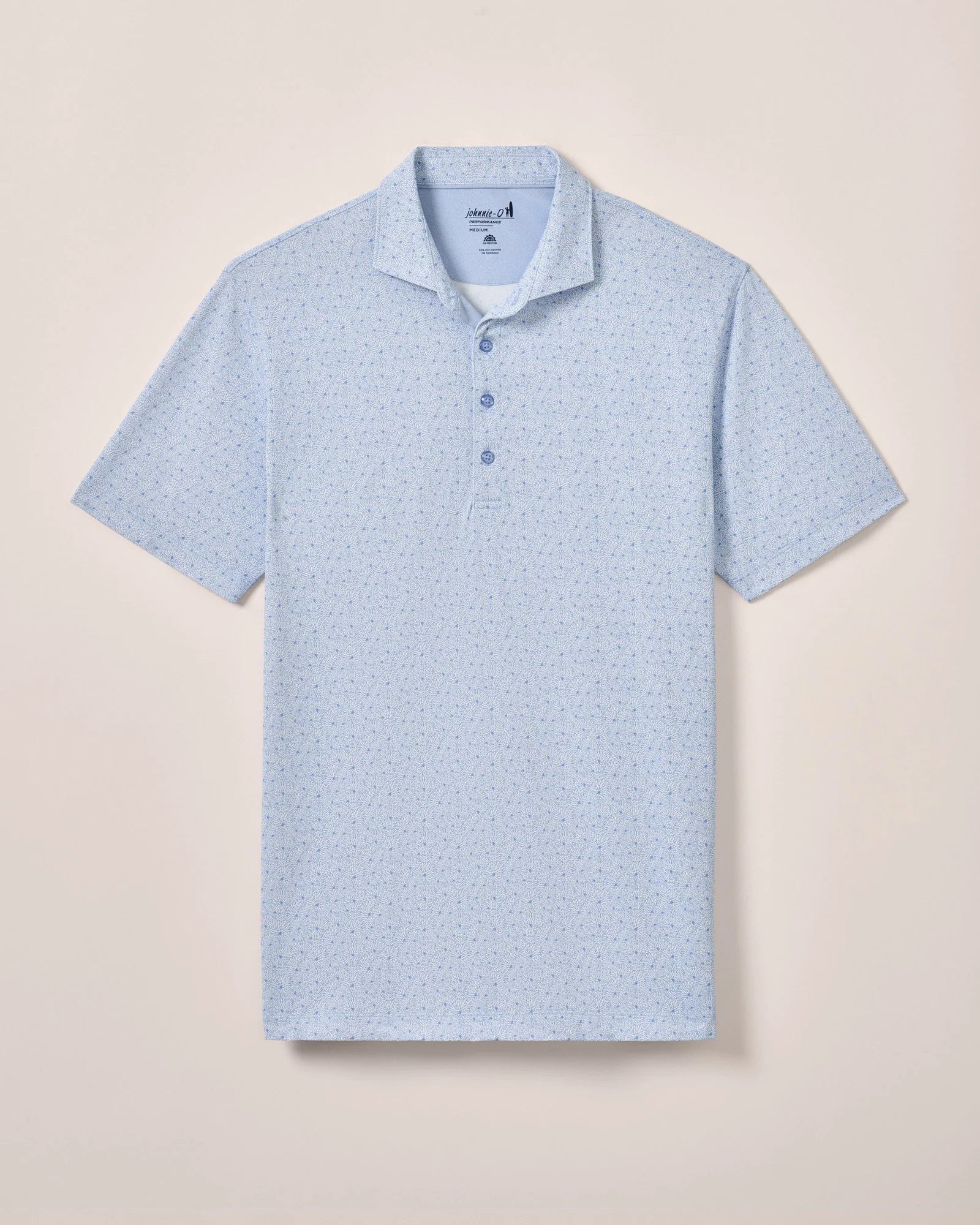 Johnnie O Junes Prep Performance Polo Shirt for Men - Breathable Golf & Casual Wear - Seychelles Blue - Perfect for Golf, Tennis & Weekend Outings