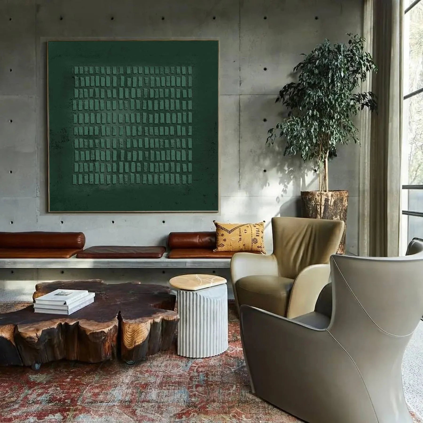 Blue & Green Abstract Wall Art Print #BG066 - Modern Home Decor for Living Room, Bedroom & Office