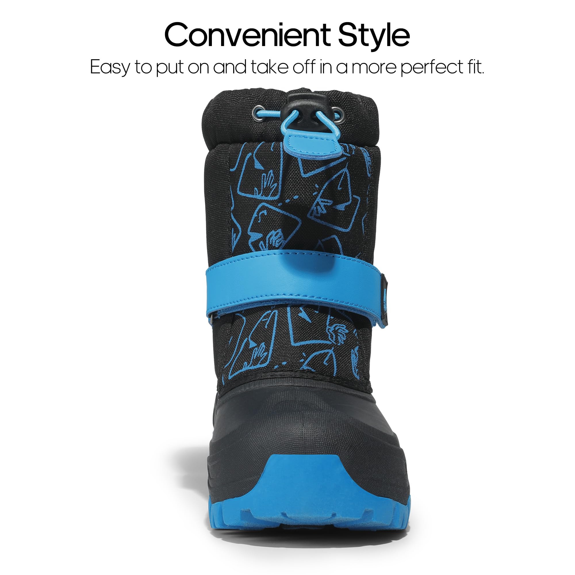 NORTIV 8 Waterproof Winter Snow Boots for Kids - Boys & Girls Cold Weather Hiking Shoes for Outdoor Activities (Toddler & Youth Sizes) - Perfect for Snow Play, School & Winter Adventures