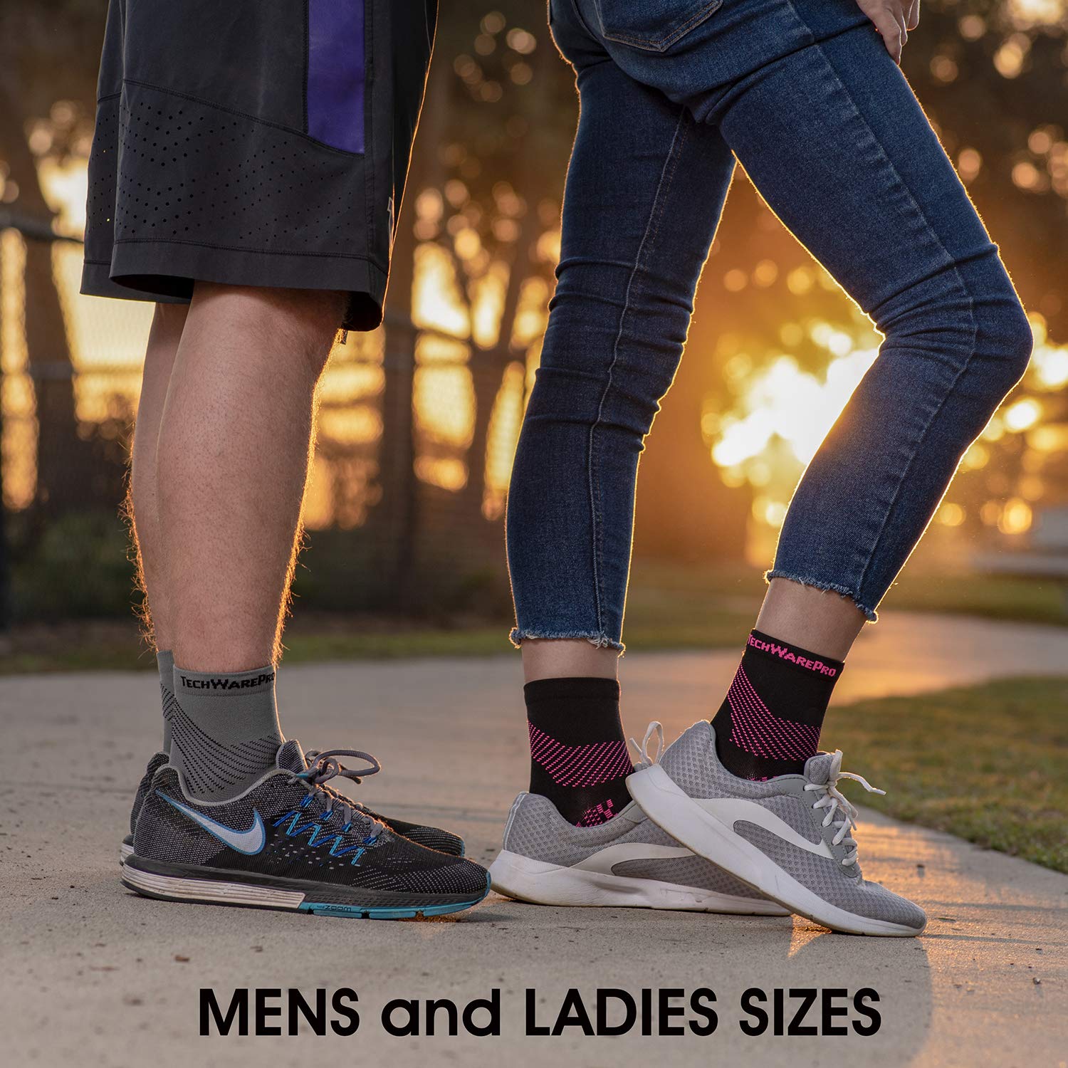 TechWare Pro Plantar Fasciitis Socks for Women & Men - Ankle Compression Socks with Arch Support & Achilles Tendonitis Relief - Perfect for Running, Hiking, and All-Day Comfort