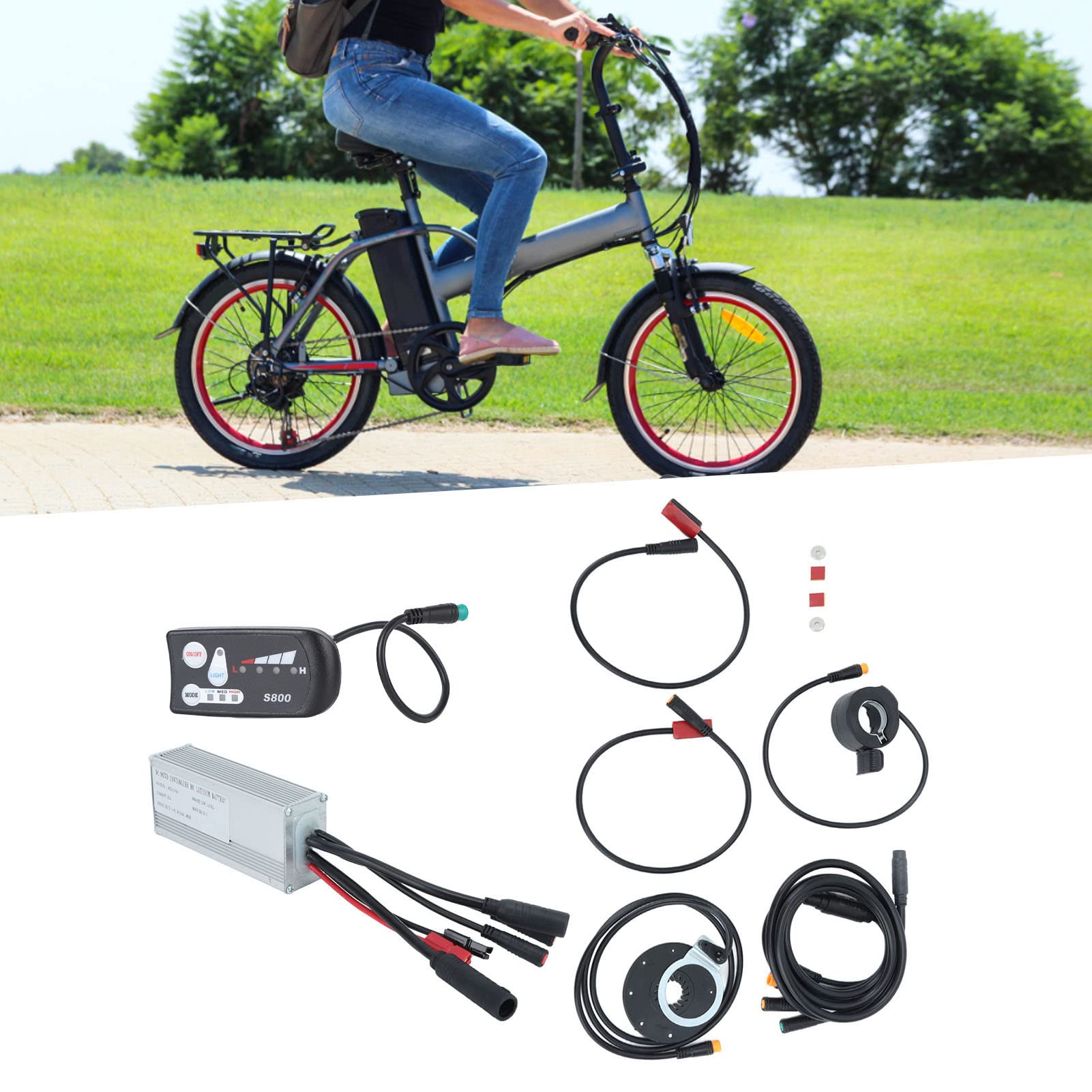 Alomejor 750W Electric Bike Motor Controller Kit with S800 LCD Display - DIY E-Bike Conversion for Scooters & Folding Bikes | Perfect for Commuting, Off-Road Adventures & Urban Transportation