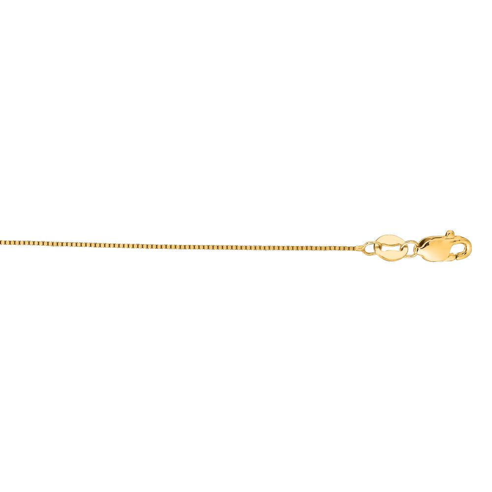 14K Gold .45mm Classic Box Chain Necklace for Women - Elegant & Durable Jewelry Gift for Birthday, Anniversary & Special Occasions