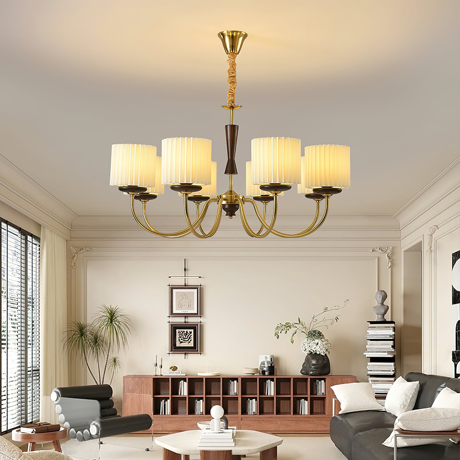 Elegant Acurt Crystal Chandelier - Modern Ceiling Light Fixture for Dining Room, Bedroom & Living Room Decor | Energy Efficient LED Lighting for Home & Office