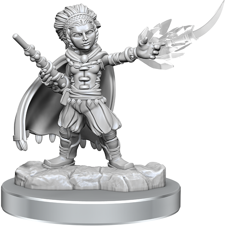 D&D Miniatures - Nolzur's Marvelous Miniatures Halfling Wizard Figurine for Dungeons & Dragons RPG Game | Fantasy Tabletop Gaming & Collectible Mini