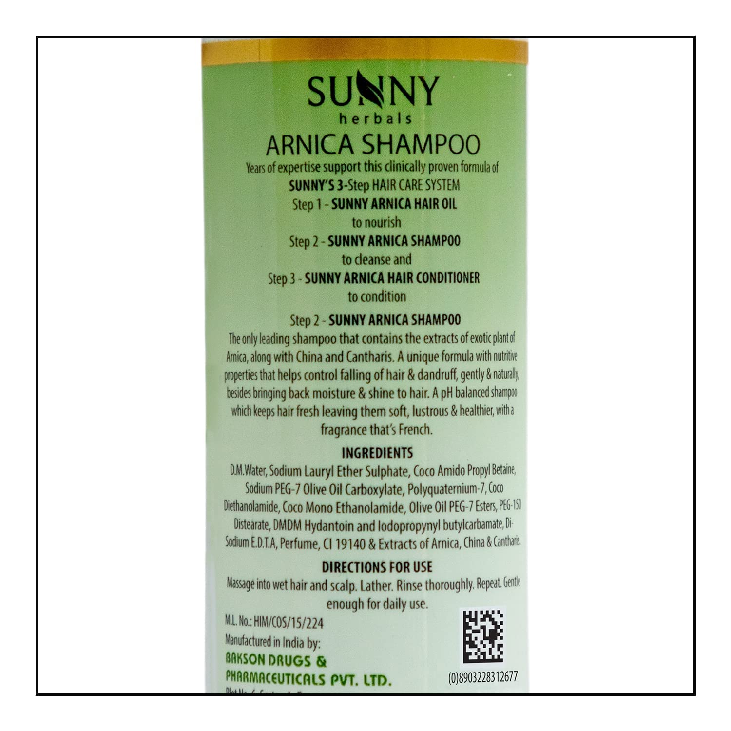 Sunny Arnica Shampoo (8.5oz) & Conditioner Set (3.4oz) | Natural Hair Care for Soft, Shiny & Healthy Locks | Moisturizing & Damage Protection Formula | Reduces Breakage & Tangles | Perfect for Daily Use, Color-Treated Hair & Scalp Nourishment