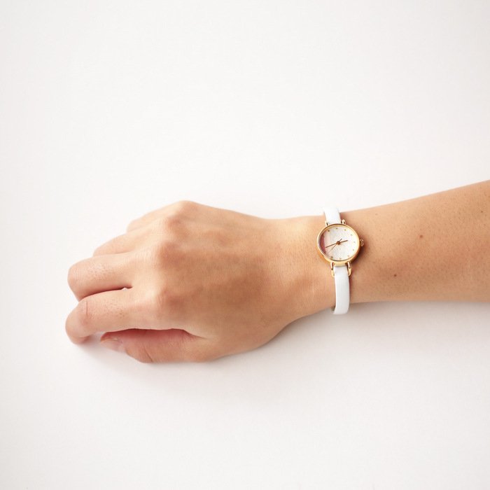 Elegant Women's Wristwatch - White & Pink Japanese Handmade Watch for Casual, Office & Special Occasions