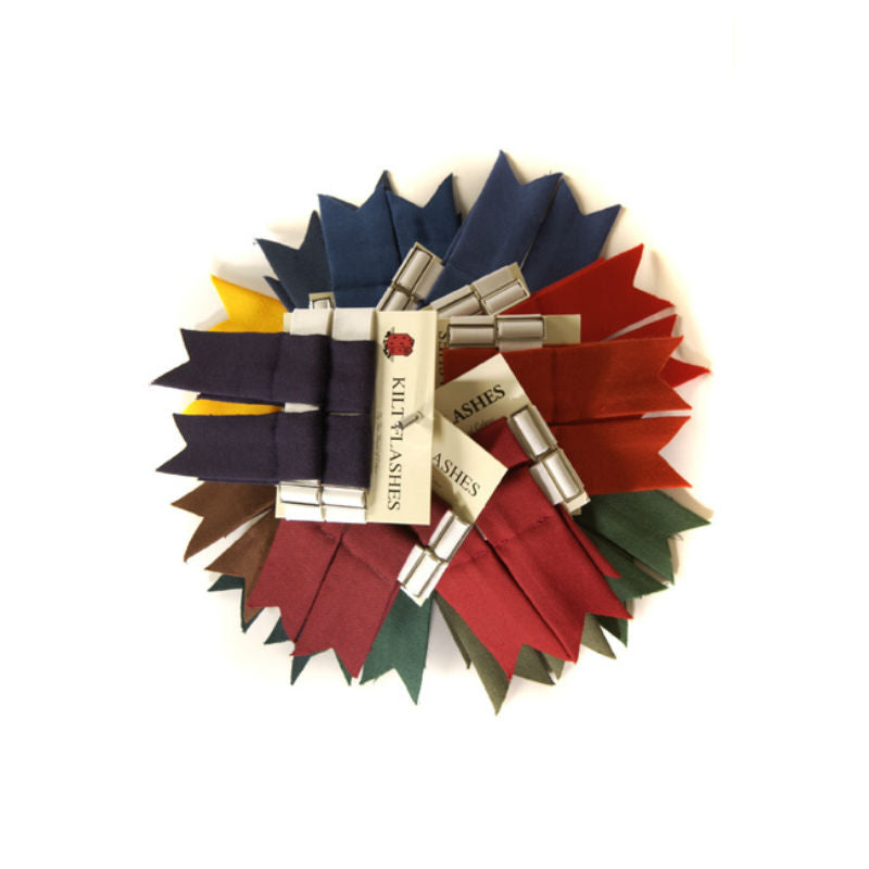 Premium Kilt Flashes Set - 11 Vibrant Colors for Traditional Scottish Attire | Perfect for Weddings, Highland Games & Celtic Events