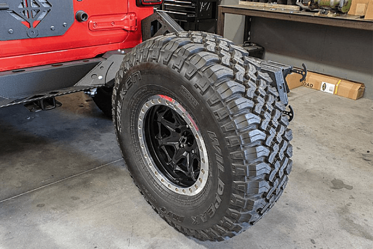 DV8 Offroad Jeep Wrangler JL 2018-2025 Full Width Rear Bumper with Tire Carrier RBJL 02 | Heavy Duty Steel Bumper for Off-Roading & Adventure | Perfect for Rock Crawling, Overlanding & Trail Riding