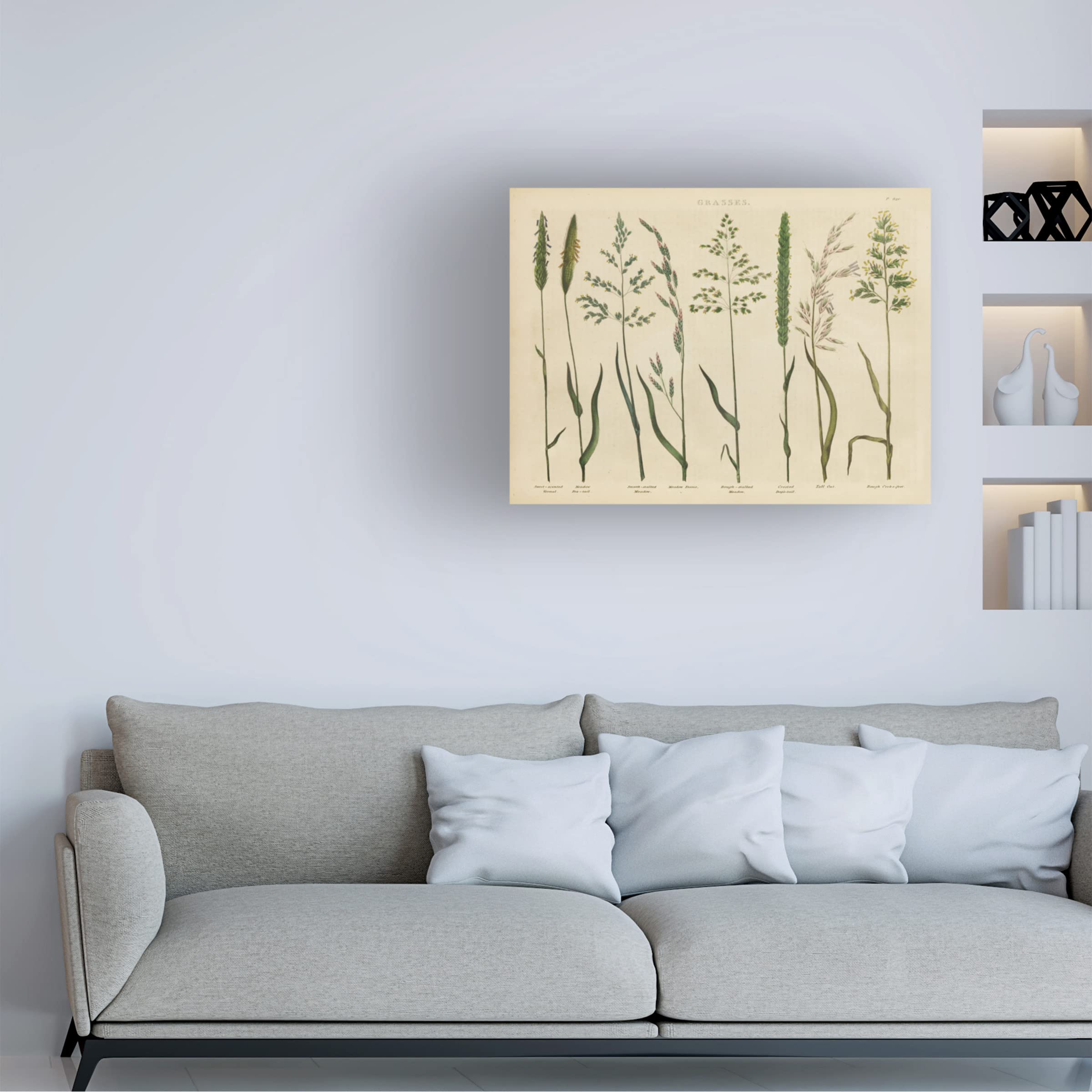 Trademark Fine Art 'Blue Bouquet' Canvas Wall Art by Farida Zaman - Floral Home Decor for Living Room, Bedroom & Office