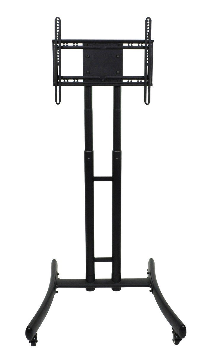 Adjustable Height Rolling TV Stand with Wheels - Sturdy Mobile TV Cart for Living Room, Bedroom, or Office - Perfect for Flat Screen TVs up to 65 Inches