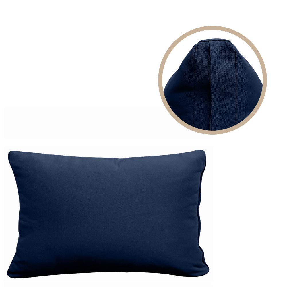 Style2 AD101 Full Size 5-Piece Knife Edge Outdoor Daybed Mattress Cushion Set with Bolster Pillows - Perfect for Patio, Poolside & Garden Lounging